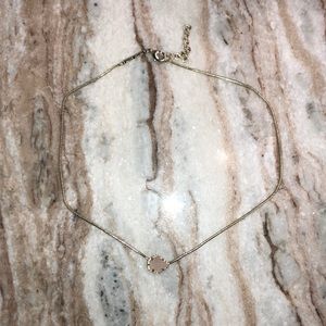 Gold and rose quartz Kendra Scott necklace